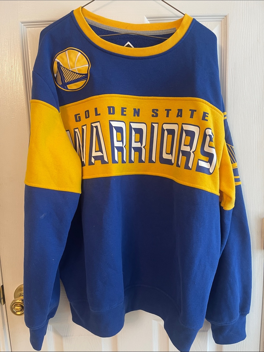 Blue & Yellow Pullover Sweatshirt